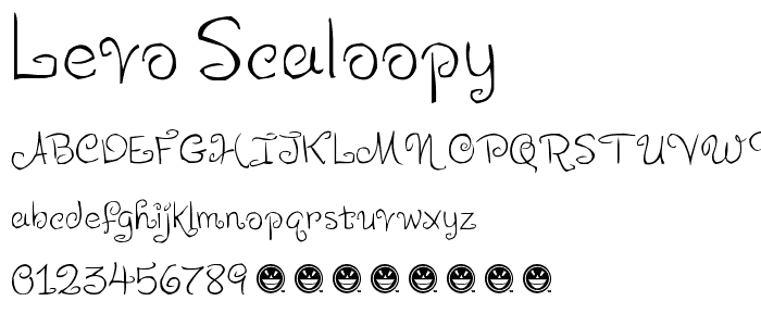 LEVO Scaloopy font